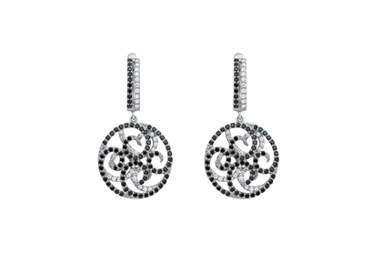 Silver Plated CZ Studded Gemstone Dangle Earring